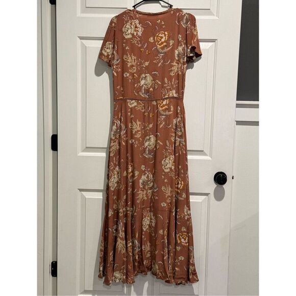 Spell & The Gypsy Collective Rosa Garden Party Midi Dress in Camel Size Medium - Picture 15 of 16